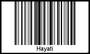 Interpretation von Hayati als Barcode