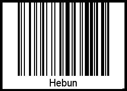 Barcode des Vornamen Hebun