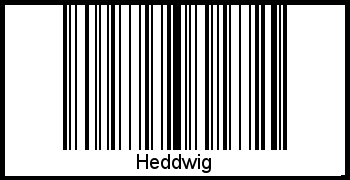 Der Voname Heddwig als Barcode und QR-Code