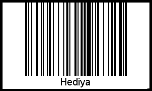 Barcode des Vornamen Hediya