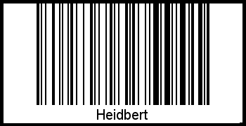Barcode des Vornamen Heidbert
