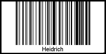 Heidrich als Barcode und QR-Code