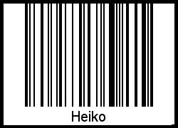 Interpretation von Heiko als Barcode
