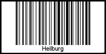 Barcode des Vornamen Heilburg