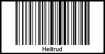 Der Voname Heiltrud als Barcode und QR-Code