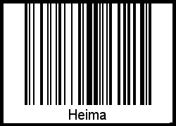 Heima als Barcode und QR-Code