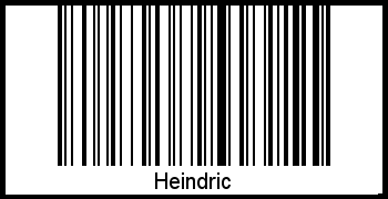 Heindric als Barcode und QR-Code