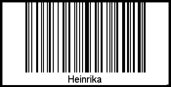Der Voname Heinrika als Barcode und QR-Code