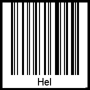 Der Voname Hel als Barcode und QR-Code