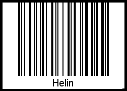 Barcode des Vornamen Helin