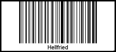 Hellfried als Barcode und QR-Code