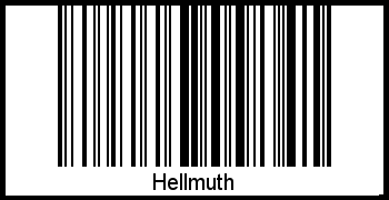 Der Voname Hellmuth als Barcode und QR-Code