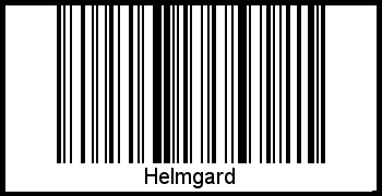 Barcode des Vornamen Helmgard