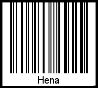 Interpretation von Hena als Barcode