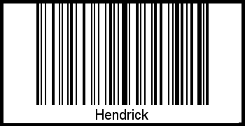 Der Voname Hendrick als Barcode und QR-Code