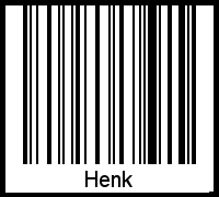 Der Voname Henk als Barcode und QR-Code