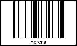 Barcode des Vornamen Herena