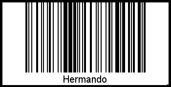 Barcode des Vornamen Hermando