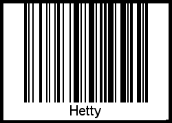 Hetty als Barcode und QR-Code