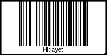 Barcode des Vornamen Hidayet