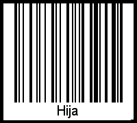 Interpretation von Hija als Barcode