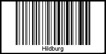Hildburg als Barcode und QR-Code