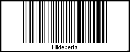 Barcode des Vornamen Hildeberta