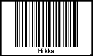 Barcode des Vornamen Hilkka