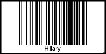 Der Voname Hillary als Barcode und QR-Code