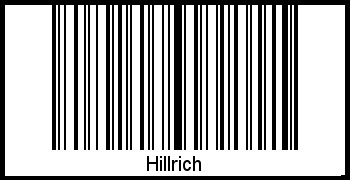 Barcode des Vornamen Hillrich