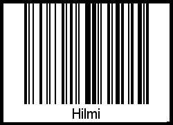 Der Voname Hilmi als Barcode und QR-Code