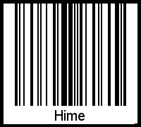 Der Voname Hime als Barcode und QR-Code