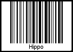 Barcode des Vornamen Hippo