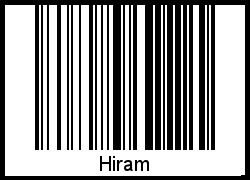 Hiram als Barcode und QR-Code
