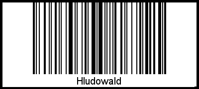 Der Voname Hludowald als Barcode und QR-Code