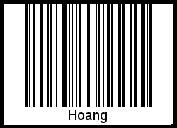 Der Voname Hoang als Barcode und QR-Code