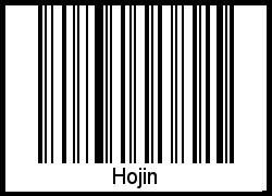 Hojin als Barcode und QR-Code