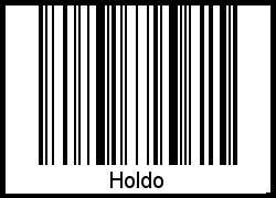 Interpretation von Holdo als Barcode