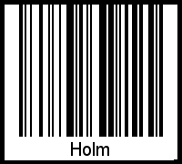 Barcode des Vornamen Holm