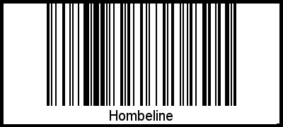 Barcode des Vornamen Hombeline