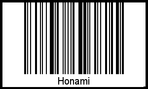 Interpretation von Honami als Barcode