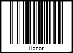 Der Voname Honor als Barcode und QR-Code