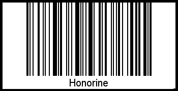 Honorine als Barcode und QR-Code