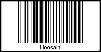 Barcode des Vornamen Hoosain