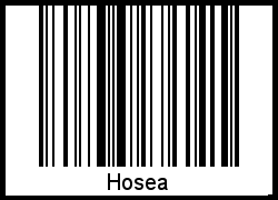 Der Voname Hosea als Barcode und QR-Code