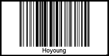 Barcode des Vornamen Hoyoung
