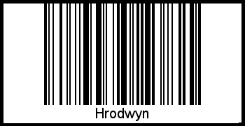 Barcode des Vornamen Hrodwyn