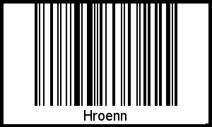 Barcode des Vornamen Hroenn