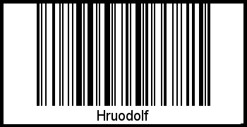 Hruodolf als Barcode und QR-Code