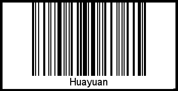 Barcode des Vornamen Huayuan